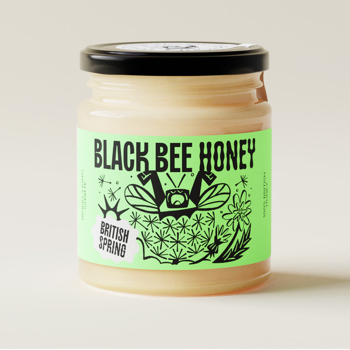 Black Bee Honey Raw British Set Spring Honey 227g