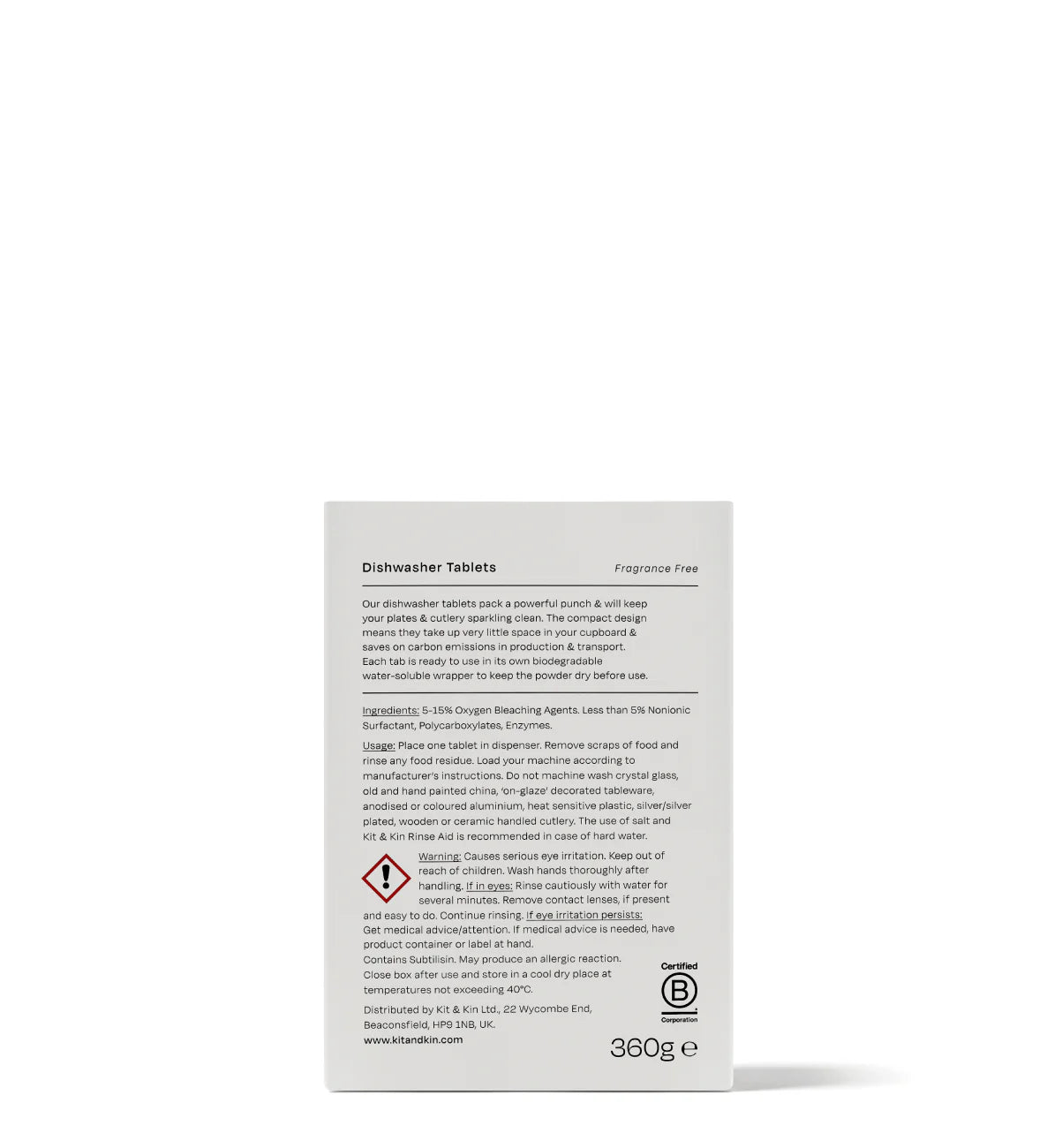 Kit & Kin Dishwasher Tablets Fragrance Free (30 tablets)