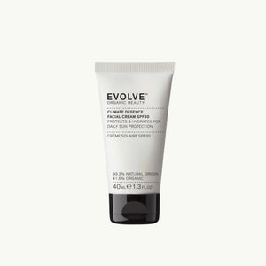 Evolve Climate Defence Facial Cream SPF 30, front of the pack.