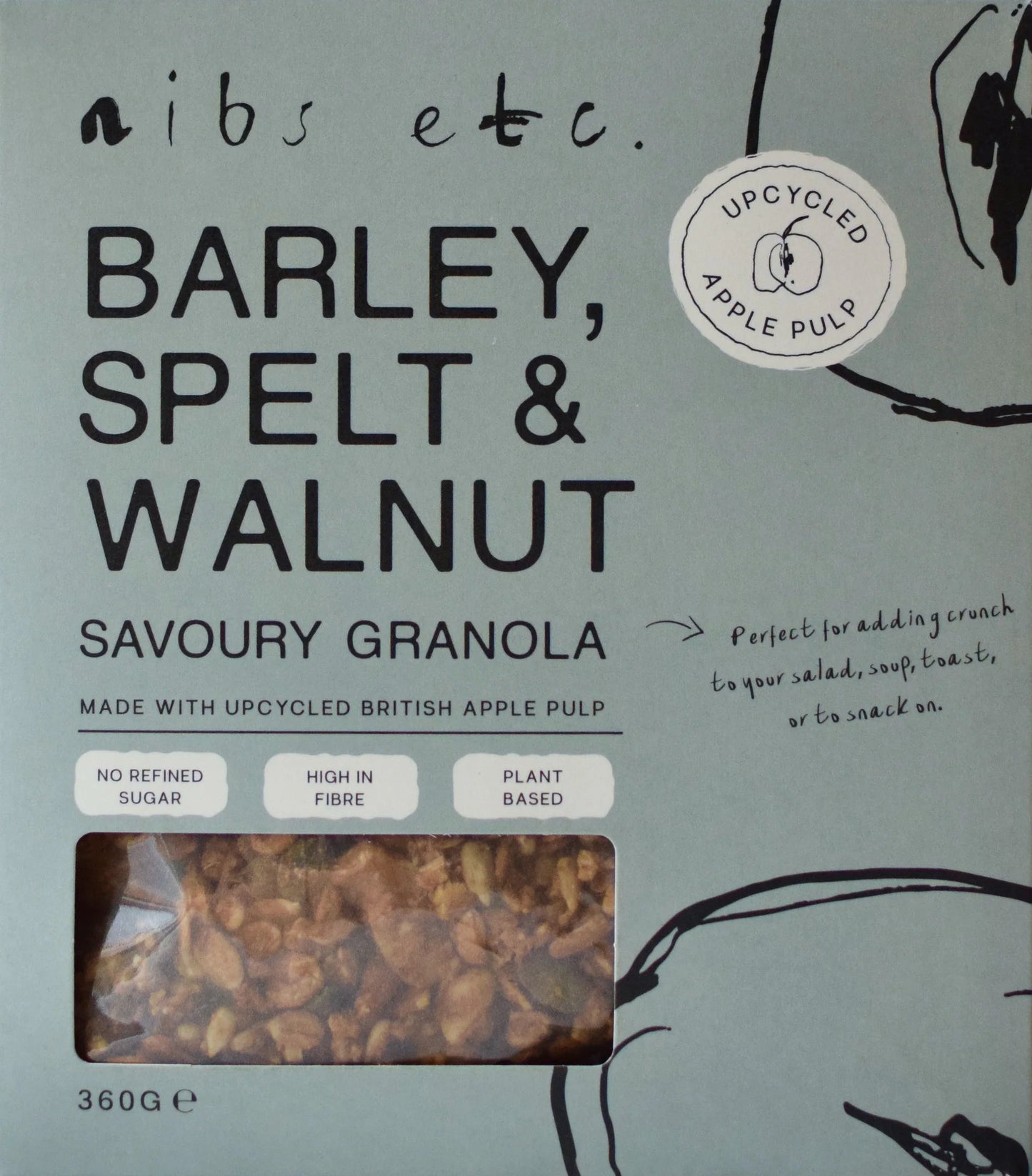 nibs etc. Barley, Spelt & Walnut Savoury Granola