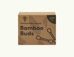 Re:gn bamboo cotton buds in a sustainable 200-pack recycled cardboard box for eco-friendly personal care.