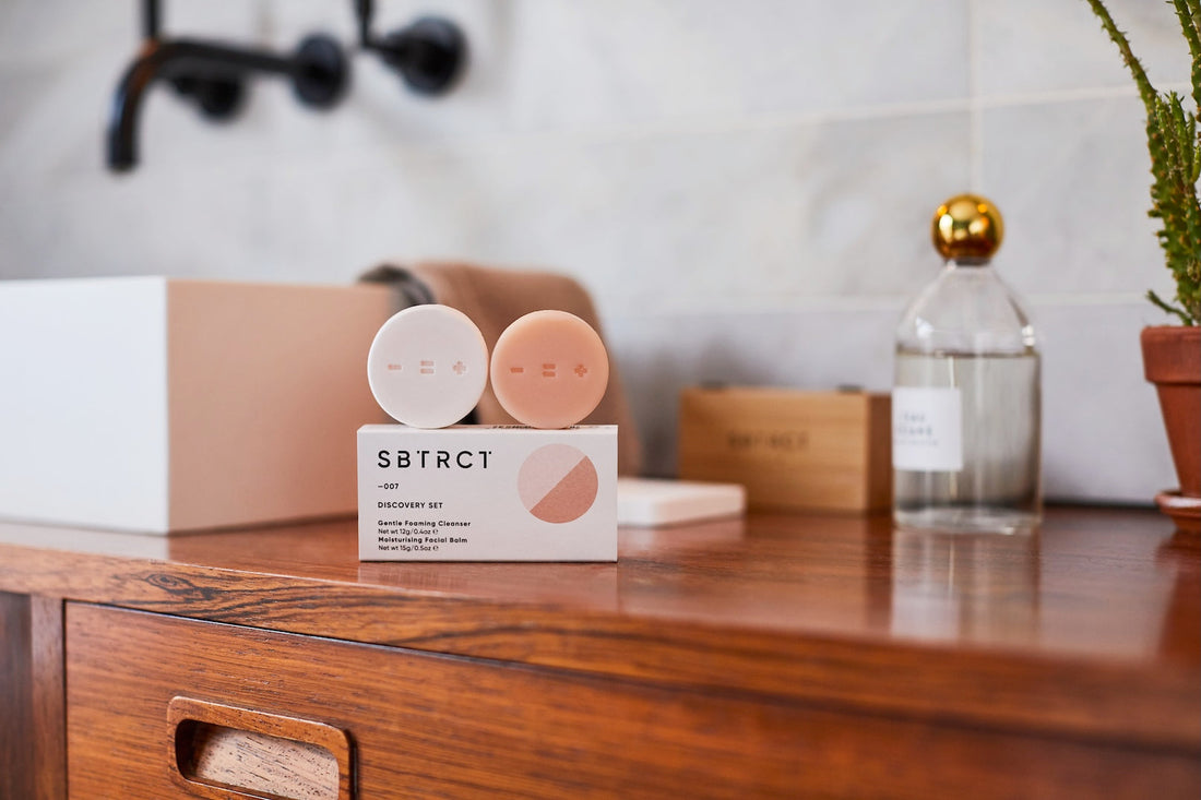 SBTRCT products in a bathroom