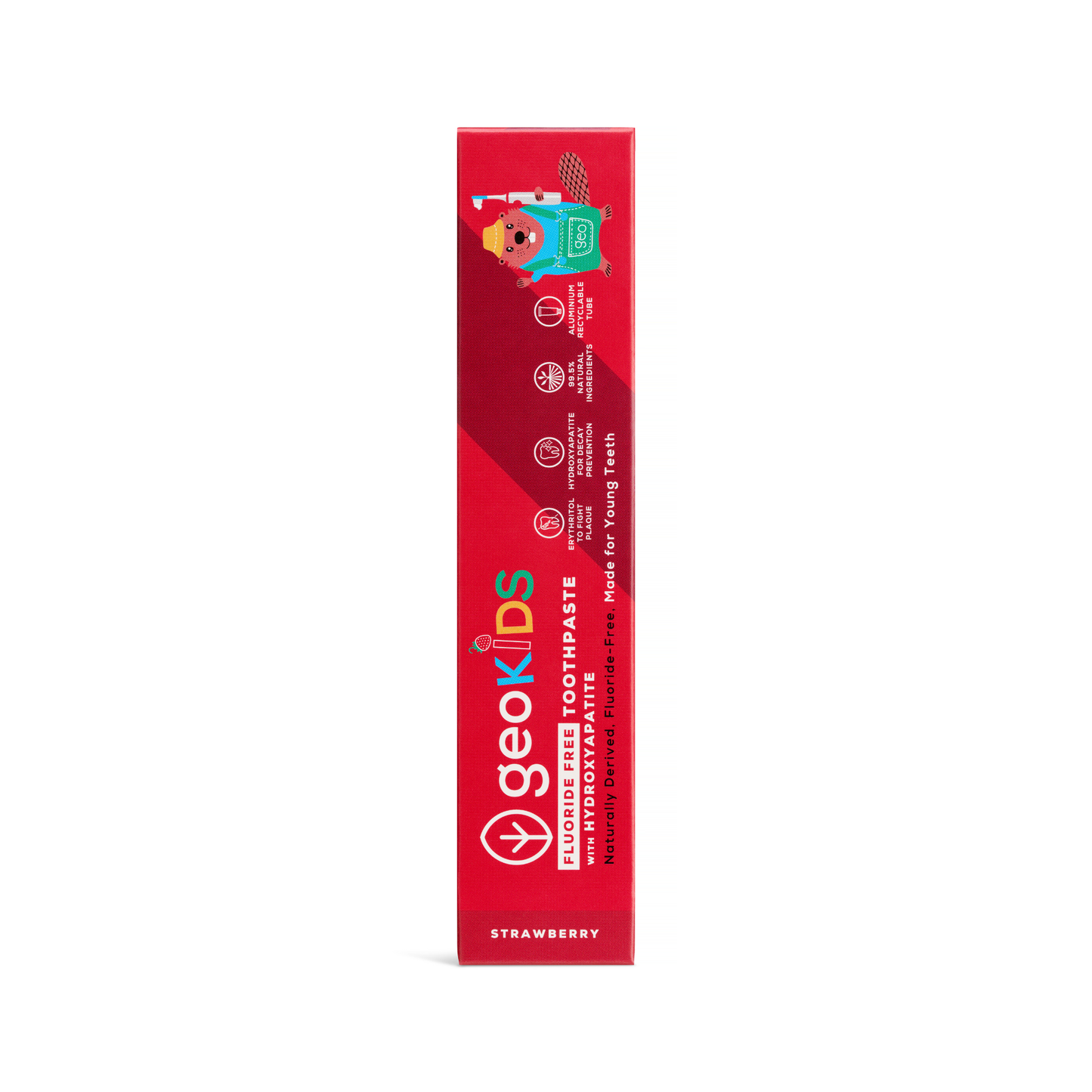 Kids Toothpaste with Hydroxyapatite, Strawberry, Fluoride-Free