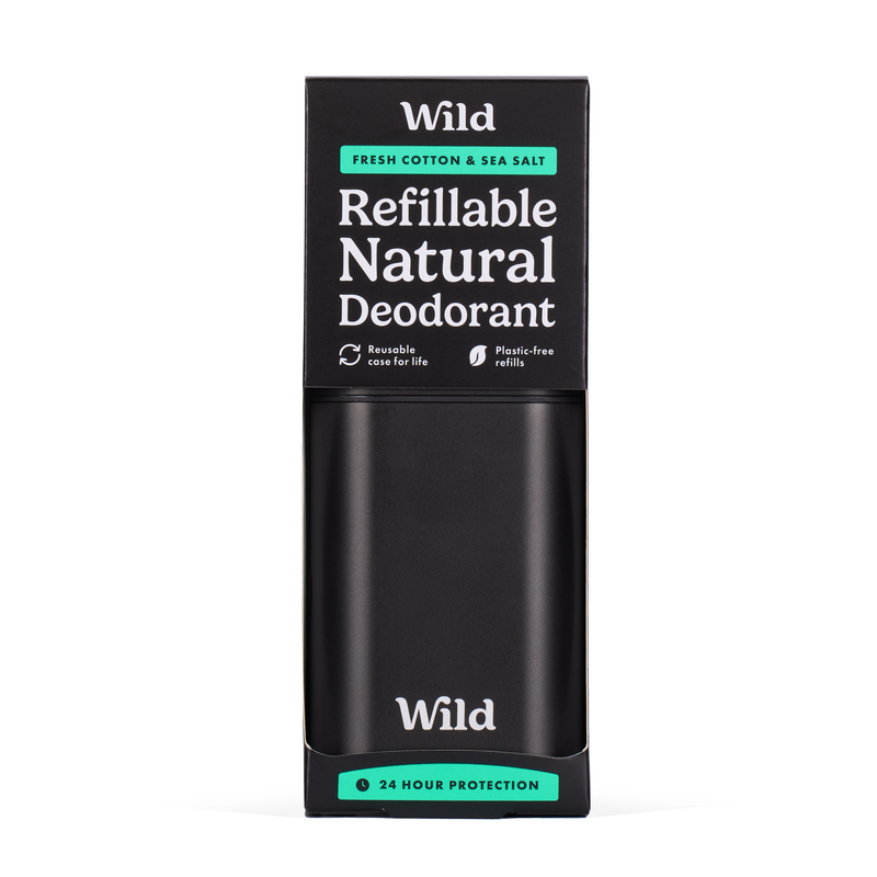 Wild Black Case Fresh Cotton and Sea Salt Deodorant Starter Pack