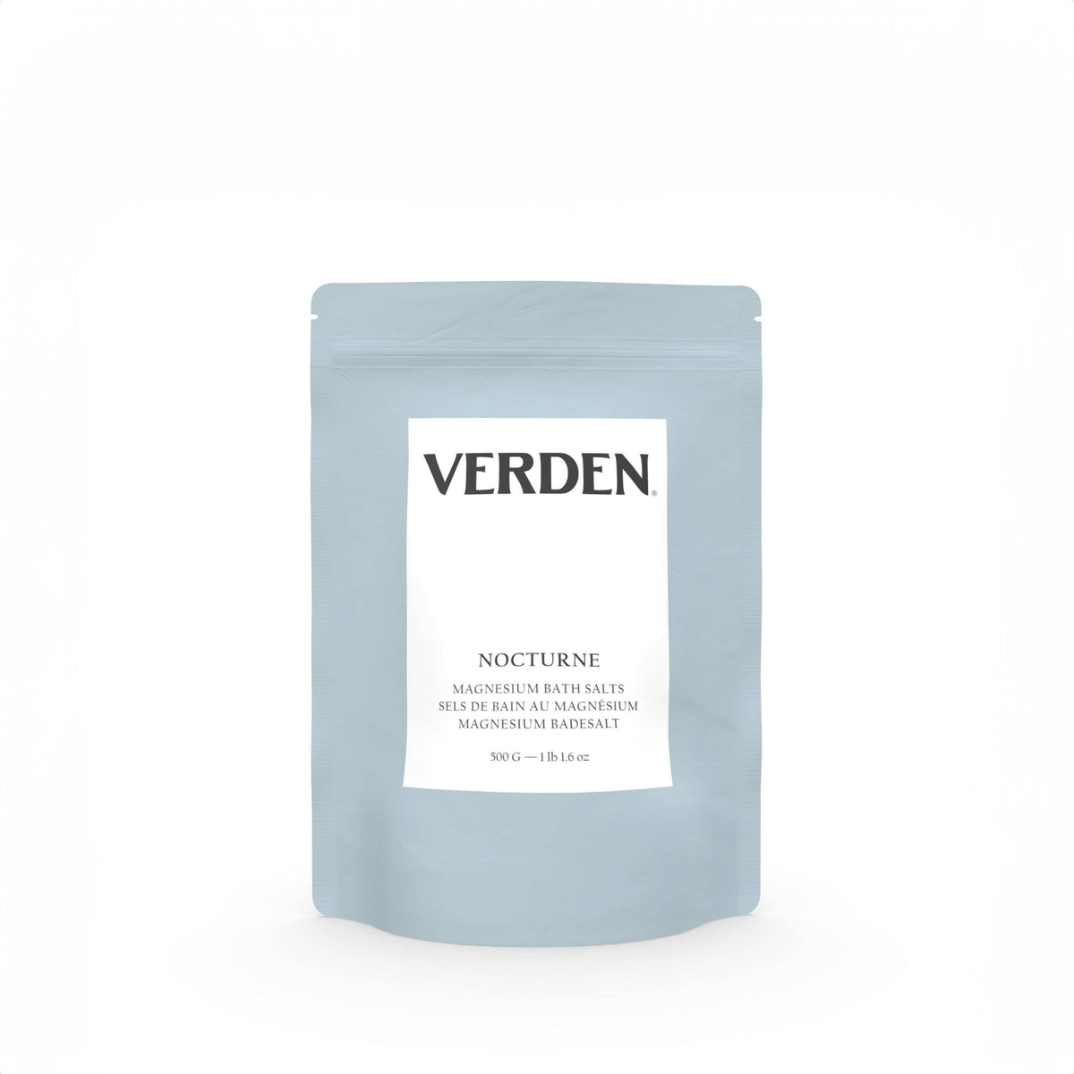 Verden Nocturne Bath Salts 500g, shown from a different angle.