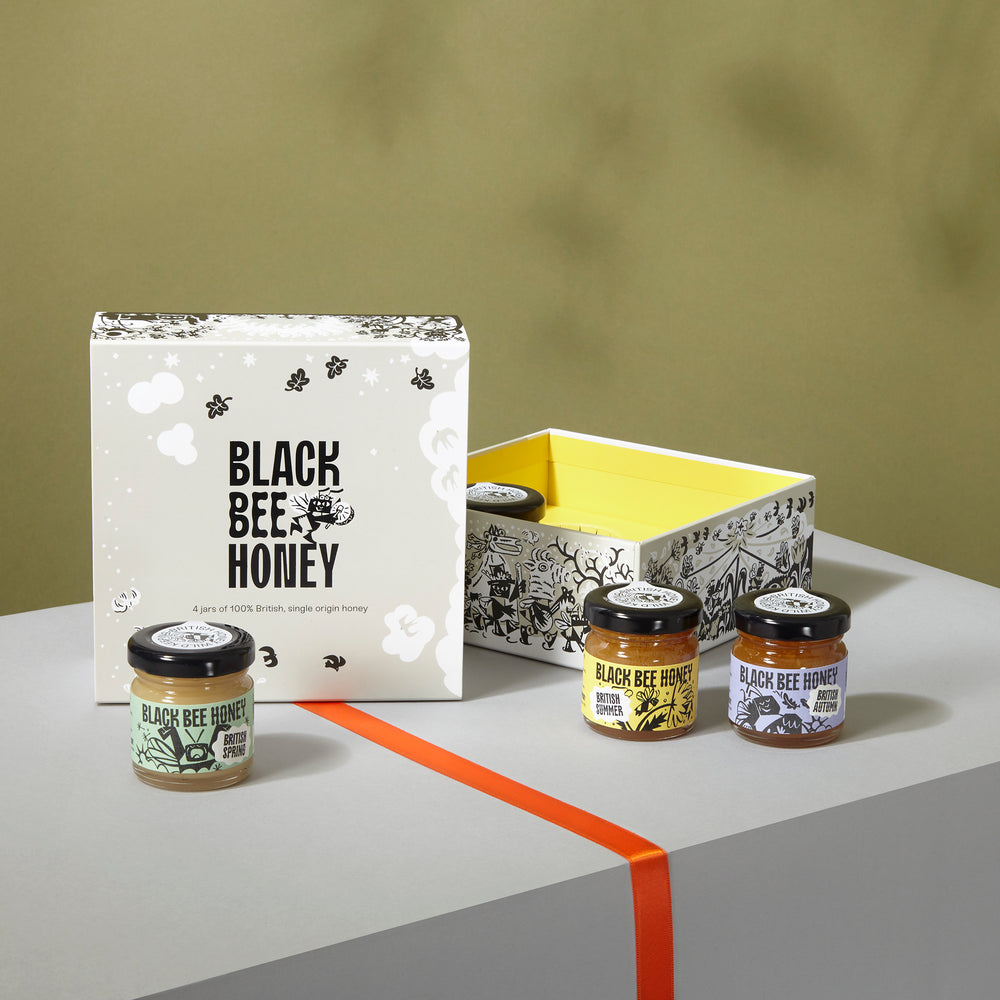 Black Bee Honey The Four Seasons Mini Honey Gift Box 4 x 42g