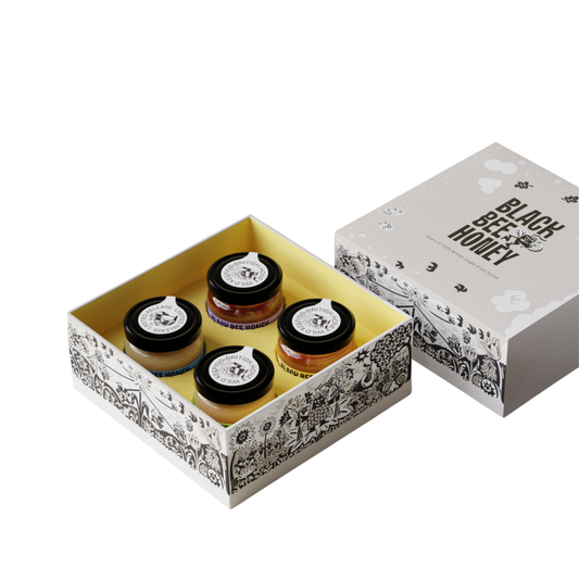 Black Bee Honey The Four Seasons Mini Honey Gift Box 4 x 42g