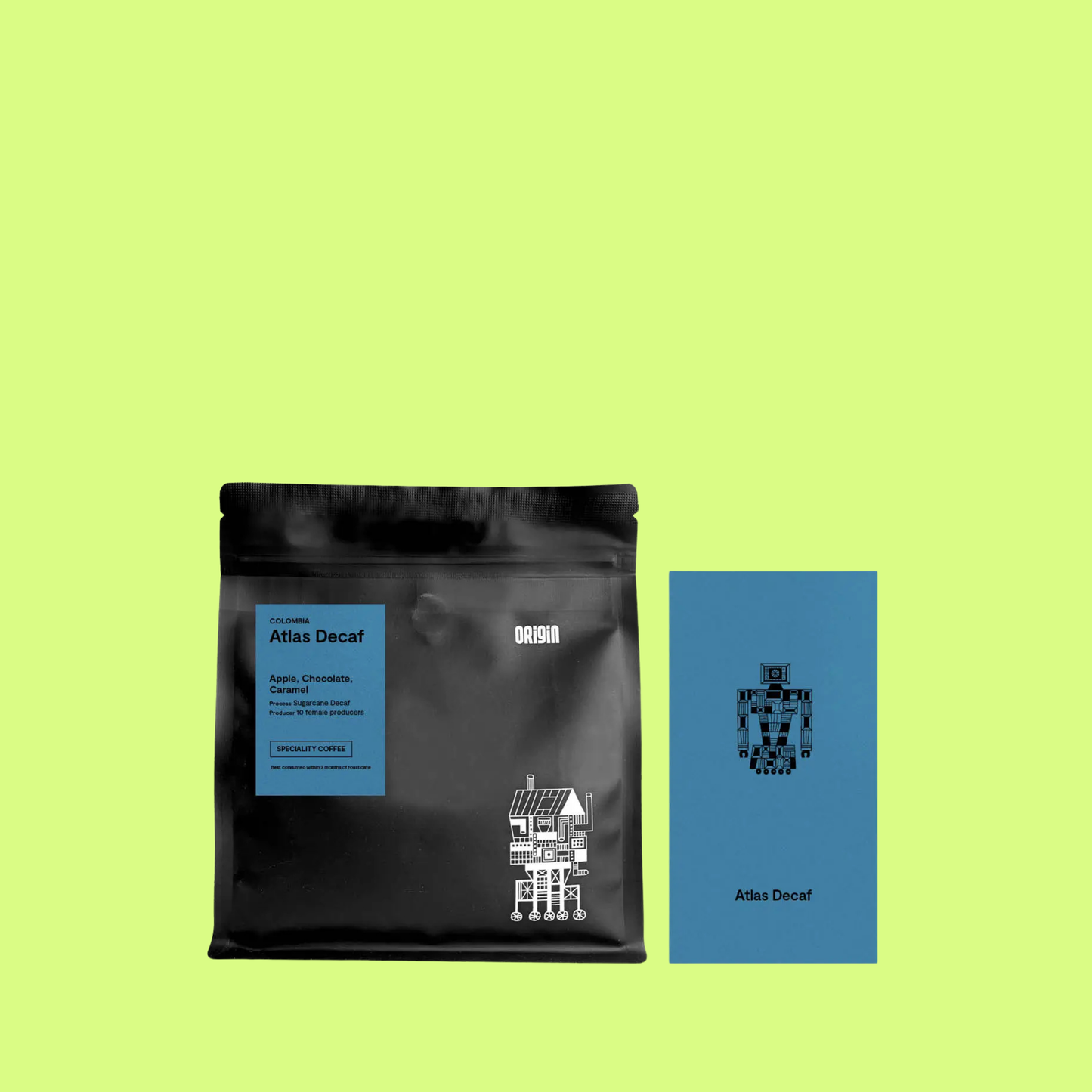 Origin Coffee Atlas Decaf Coffee (Espresso style, Whole Beans) 250g