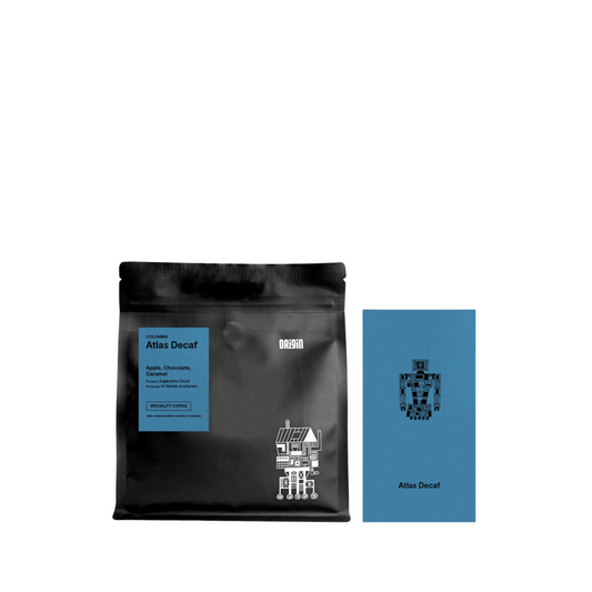 Origin Coffee Atlas Decaf Coffee (Espresso style, Whole Beans) 250g