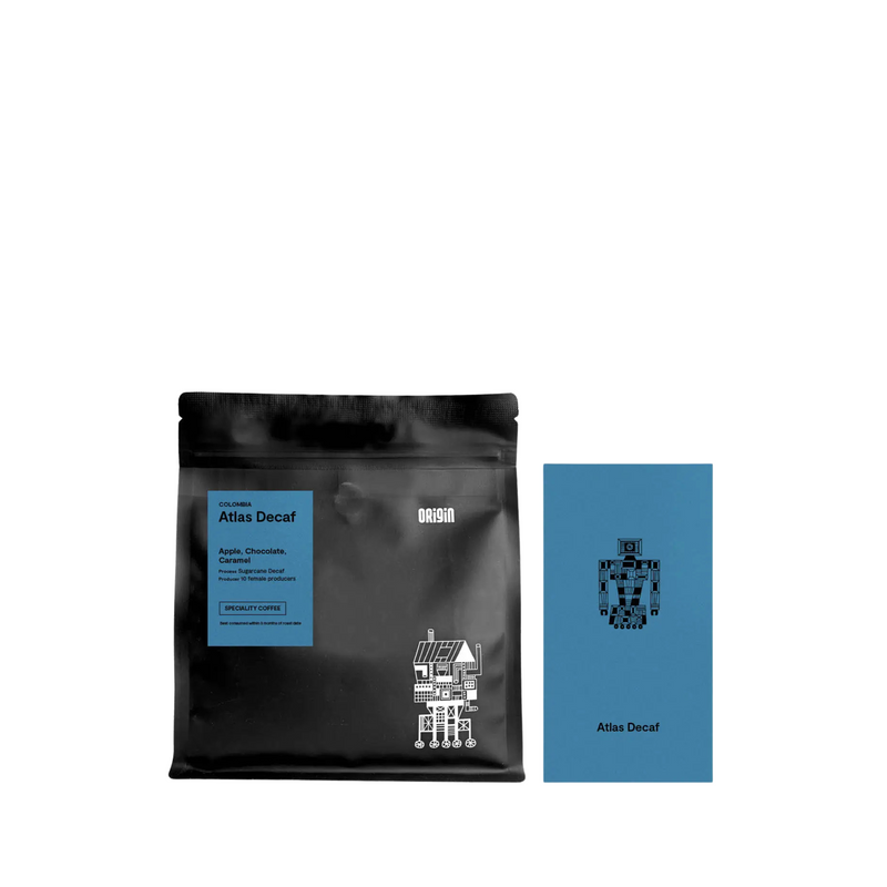 Origin Coffee Atlas Decaf Coffee (Espresso style, Whole Beans) 250g