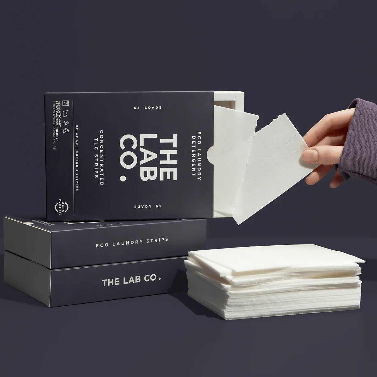 The Lab Co. Relaxing Laundry Detergent Strips.