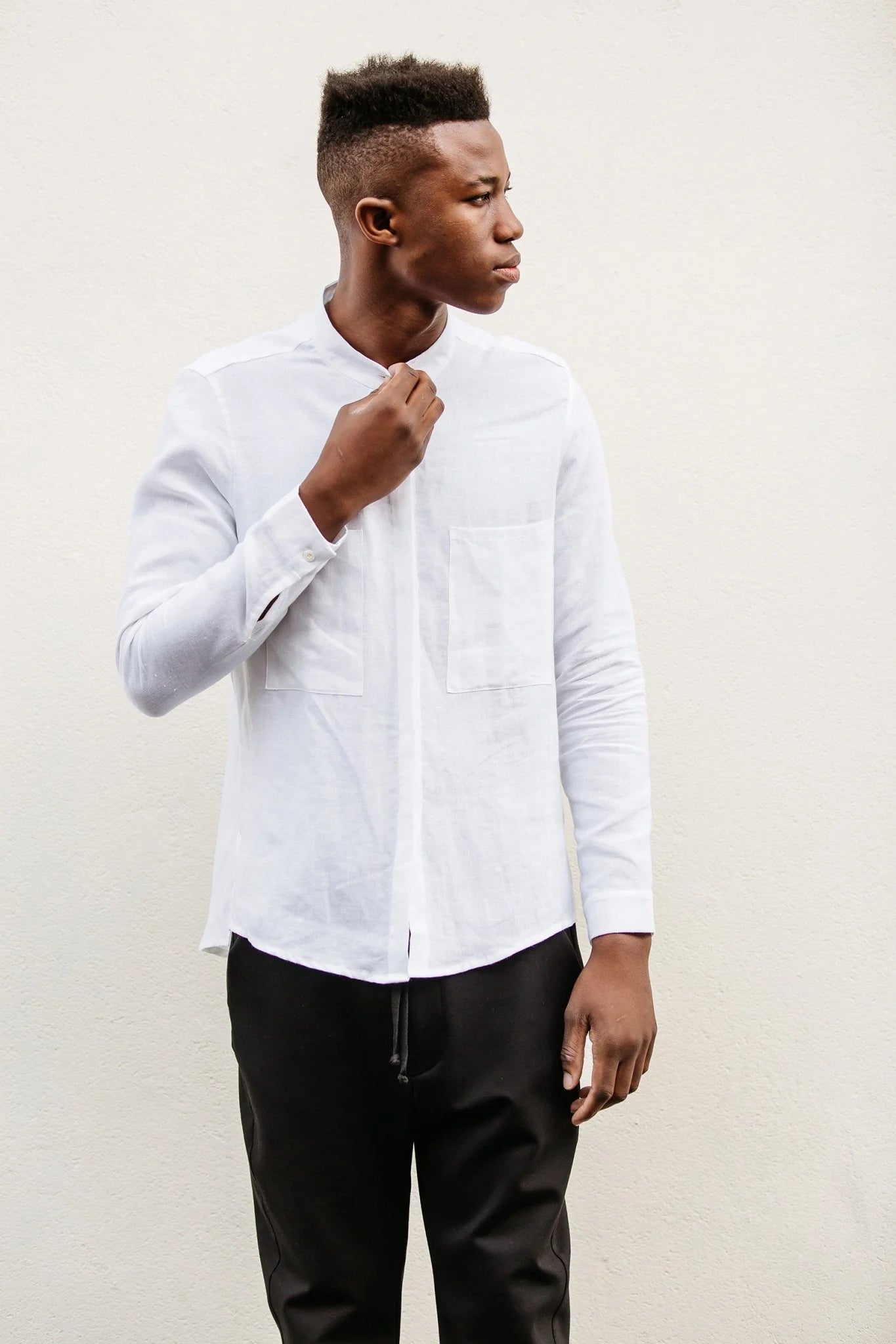 A.BCH Unisex Button Up Linen Shirt