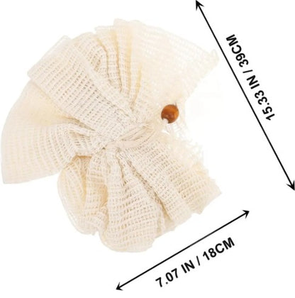 Re:gn Organic Cotton Shower Pouf, in a lifestyle setting.