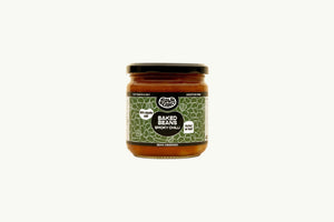 Bold Bean Co Smoky Chilli Baked Beans in a 325g glass jar with a green label featuring chipotle chilli and tomato sauce