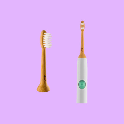 Truthbrush solid bamboo sonic electric toothbrush heads with plant-derived bristles, compatible with Philips Sonicare