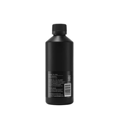 Kit & Kin eco-friendly dishwasher rinse aid in a black bottle with sustainable plant-based ingredients.