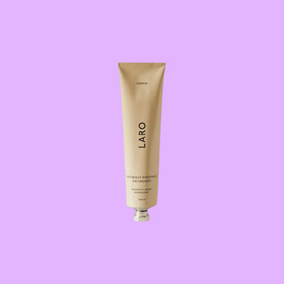 Laro London naturally whitening fluoride-free toothpaste in a sustainable recyclable aluminium tube.