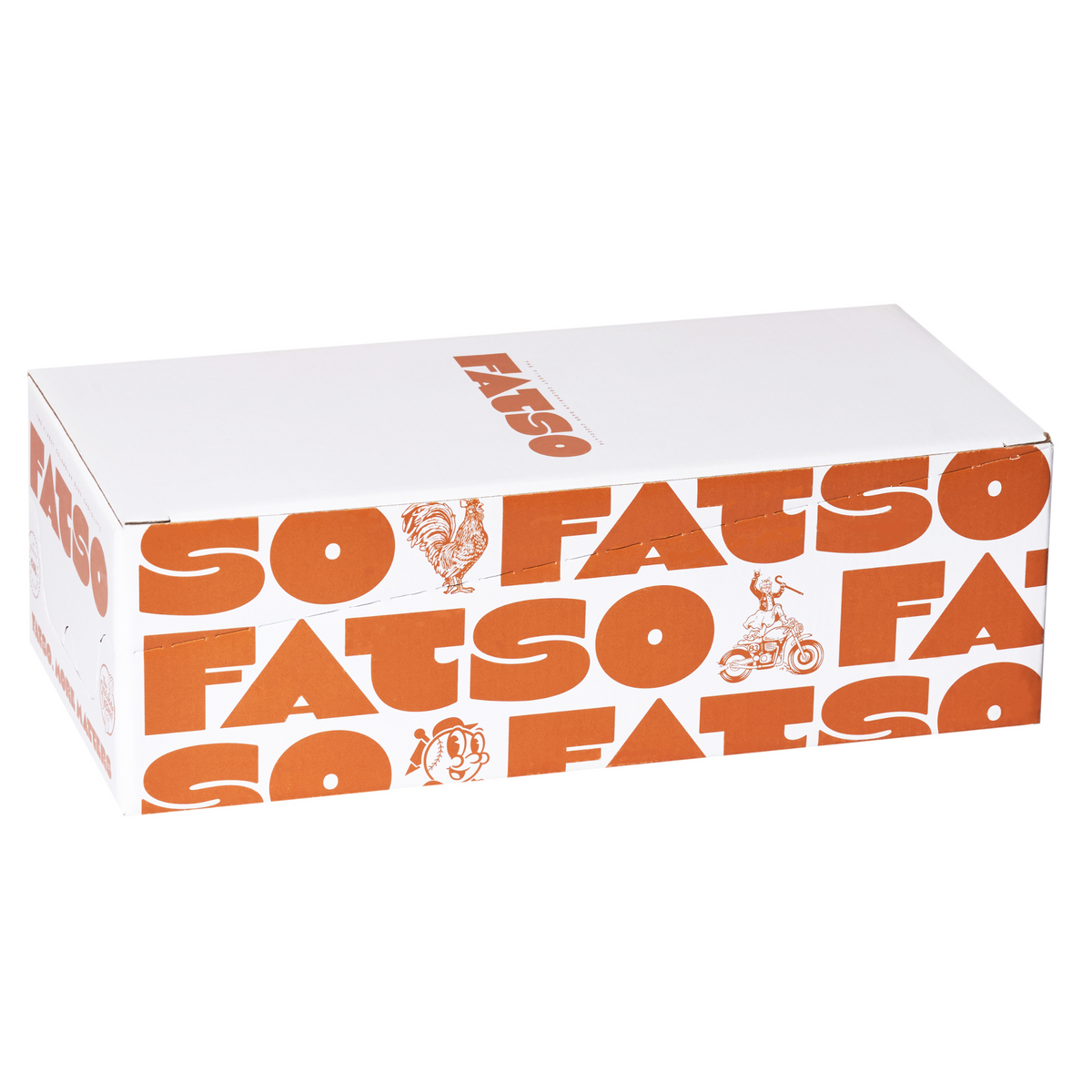 Fatso Morn'n Glory 60% dark Colombian chocolate bar packaging with orange and white branding