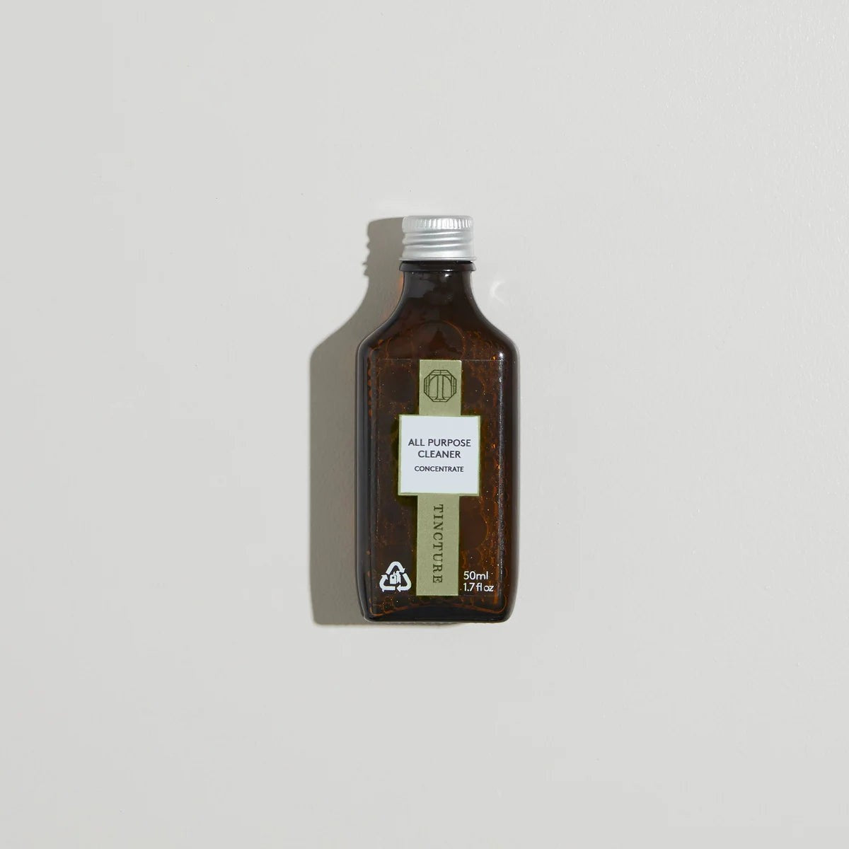 Tincture London 50ml amber glass bottle of concentrated all-purpose cleaner for sustainable home cleaning.