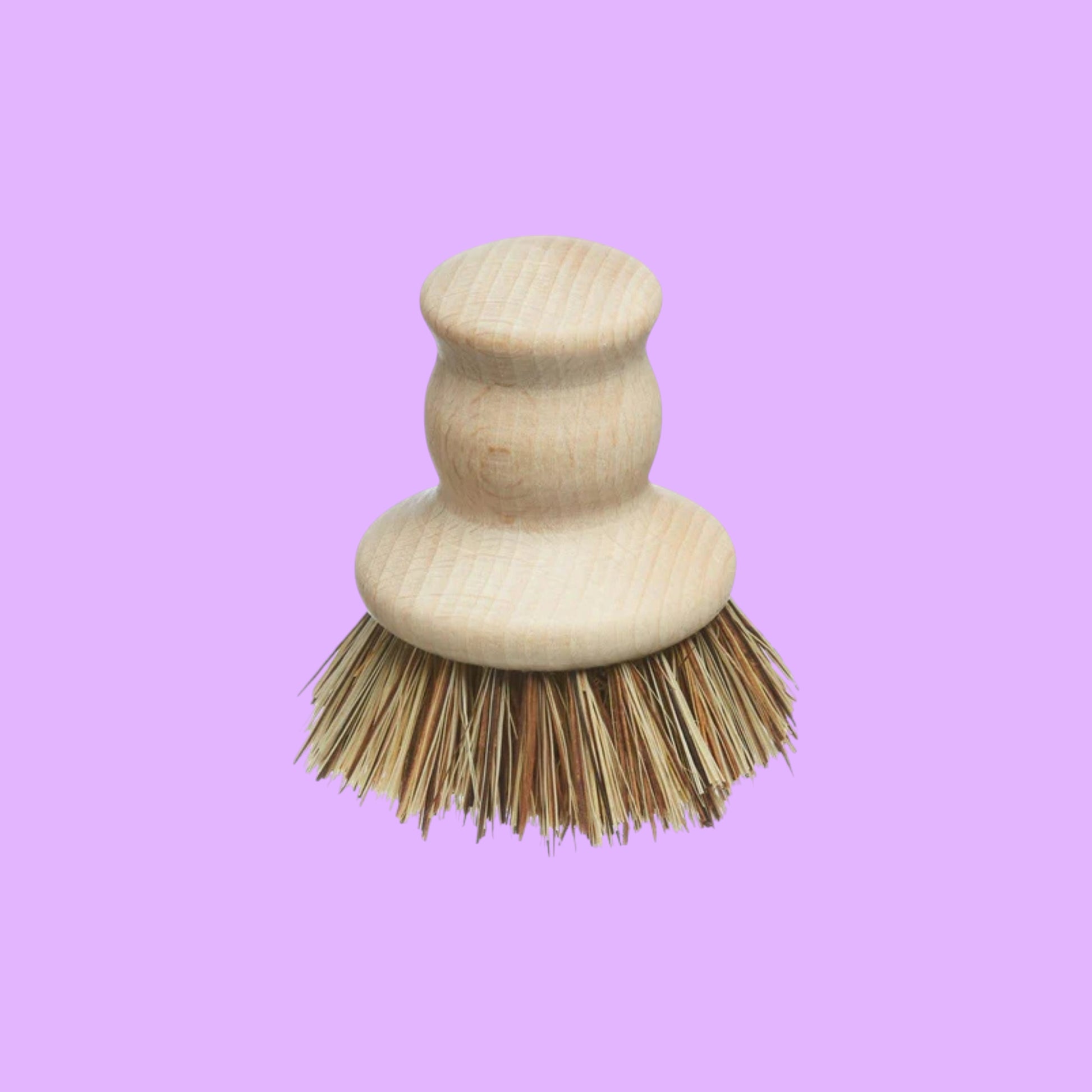 Re:gn natural wooden pot brush with FSC-certified beech wood handle and plant-based bristles for sustainable cleaning.