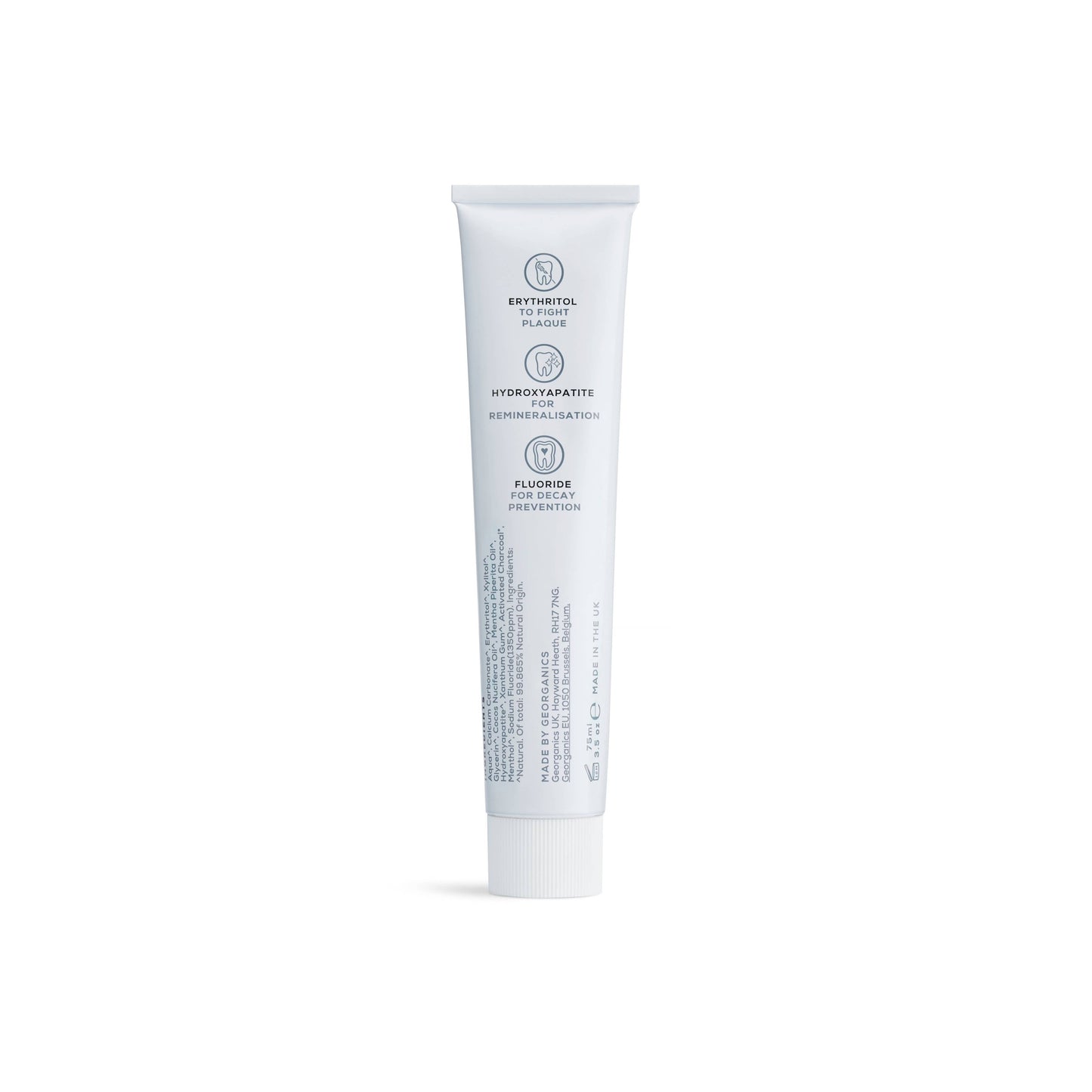 Activated Charcoal Toothpaste with Hydroxyapatite & Fluoride 75ml