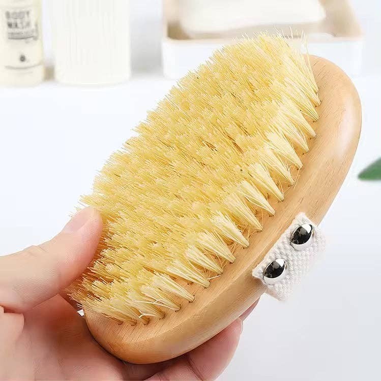 Re:gn Natural Beechwood Sisal Body Brush, close-up detail shot.