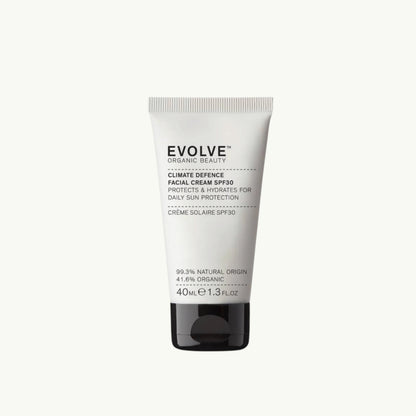Evolve Climate Defence Facial Cream SPF 30, front of the pack.
