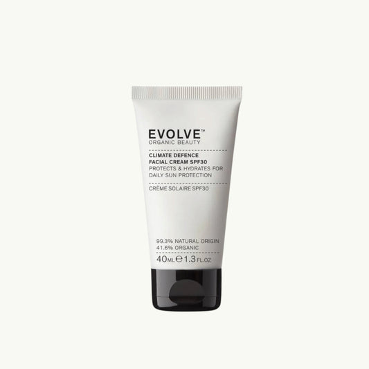 Evolve Climate Defence Facial Cream SPF 30, front of the pack.