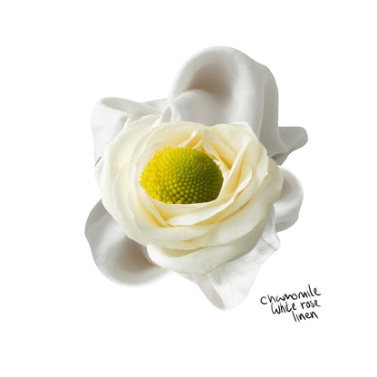 The Lab Co. soothing laundry detergent strips featuring chamomile, white rose, and warm linen scent notes.