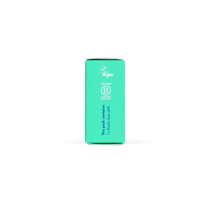 Wild Fresh Cotton and Sea Salt deodorant refill in a sustainable green compostable bamboo-pulp casing
